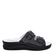 Saboti  piele medicali femei COMFORT 12FNEGRU